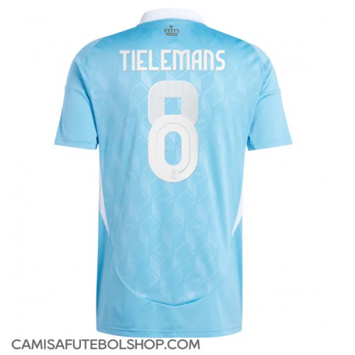 Camisa de time de futebol Bélgica Youri Tielemans #8 Replicas 2º Equipamento Europeu 2024 Manga Curta